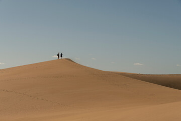 Vista de las dunas de Maspalomas en la isla de Gran Canaria, España