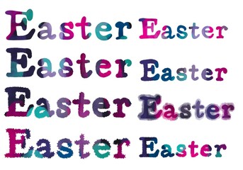 Set with Easter for hobbies and cards and posters and postcard and magazines and stickers and kids and shops