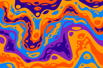 Abstract psychedelic groovy background.