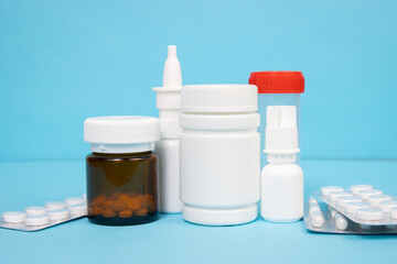 Set of drug bottle for pills and tablets