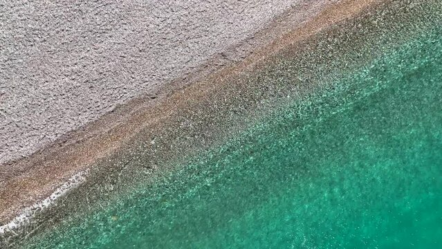 Texture of the Sea aerial view Turkey Antalya 4 K