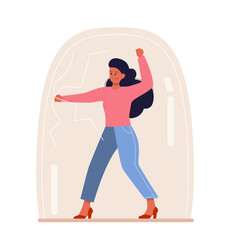 Extrovert individuality. Extraversion character enjoying communication with