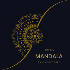 Luxury mandala background with arabesque pattern, Ornamental vector in illustration Background 
