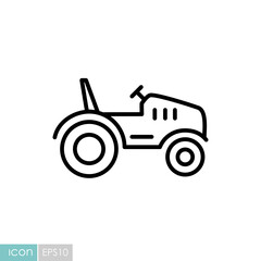 Tractor vector icon. Farmer machine