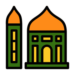 mosque icon suitable for Ramadan Islamic moments