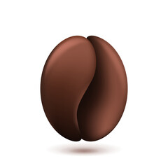 Coffee bean - 3D and glossy icon 