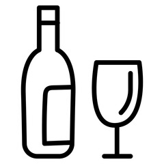 Trendy design icon of drink glass

