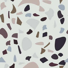 Terrazzo flooring vector seamless pattern. Graphic modern pattern.  Vector illustration.