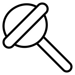 Linear design icon of lollipop


