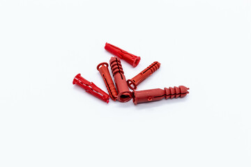  various kinds of wall plugs on a white background