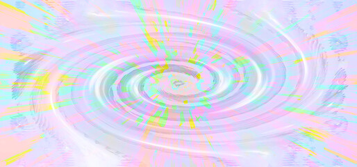 Abstract psychedelic neon swirl shape background image.