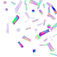 Hologram Confetti. Great design for any purposes.  Banner template. Blur background. Blurred concept. Colorful space background. Holiday, birthday.