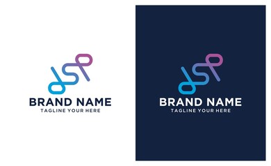 Letter S logo design icon template element. on a black and white background.