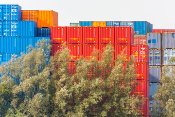 Containers at the port of Rotterdam