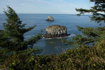 Rock formations in ocean