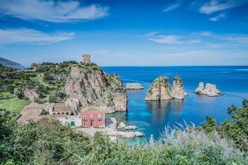 Naklejka premium La tonnara di Scopello, Sicilia
