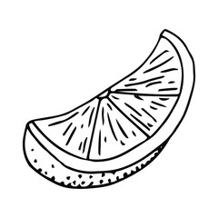 doodle icon. lemon. vector illustration