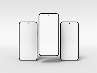 Latest smartphone 2022 on white background for mockup. 3D rendered illustration iphone 14 concept. new Apple iPhone 14 smartphone. Android phone mockup. Latest iPhone 2023 new model. New Android phone