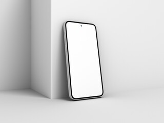Latest smartphone 2022 on white background for mockup. 3D rendered illustration iphone 14 concept. new Apple iPhone 14 smartphone. Android phone mockup. Latest iPhone 2023 new model. New Android phone