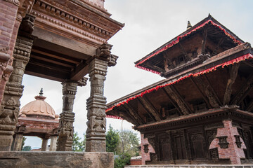 Obraz premium Kathmandu,Nepal- April 20,2019 : Patan Durbar Square is situated at the centre of Lalitpur city. Patan is one of the oldest know Buddhist City. It is a center of both Hinduism and Buddhism.