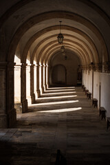 passageway of a cloister in Portugal