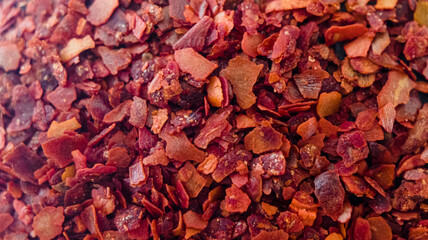 Pile of crushed red pepper 