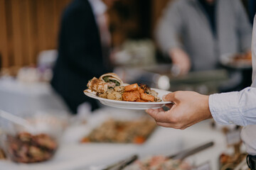 Buffet auf einer Hochzeit, Hotel