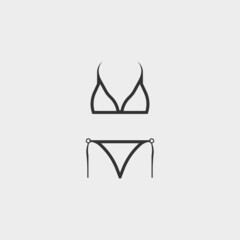 Bikini vector icon illustration sign