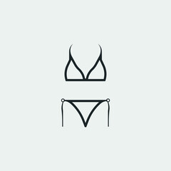 Bikini vector icon illustration sign