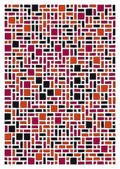 Fototapeta premium Offset Quads generative art background art illustration