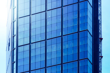 Fototapeta na wymiar Modern office building with glass facade