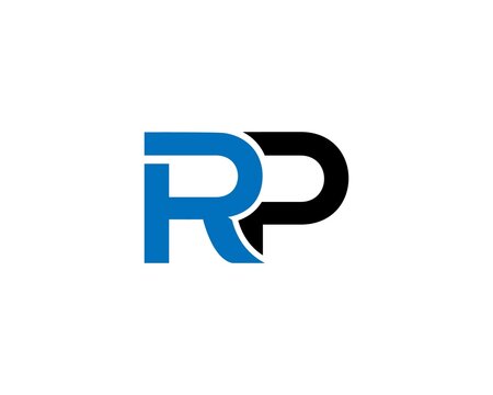 RP Logo. Simple Unique style Letters Logo Icon Design Concept Vector Template Symbol.
