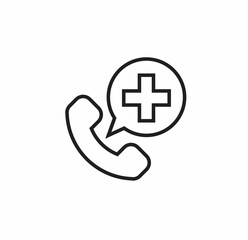 Emergency call icon vector from hospital collection. Thin line and Solid emergency call icon vector illustration. Outline for website design and mobile, app development.