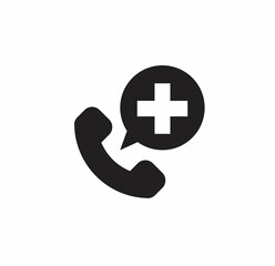 Obraz premium Emergency call icon vector from hospital collection. Thin line and Solid emergency call icon vector illustration. Outline for website design and mobile, app development.