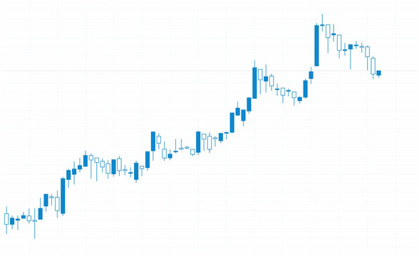 Trade chart vector illustration, desktop with forex trading. Financial graph for the online trading creative concept. Interface with candlestick chart graphic vector design.