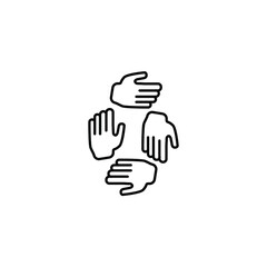 Fototapeta premium cooperation icons symbol vector elements for infographic web 