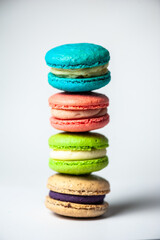 Sweets macaroons candies concept on  background