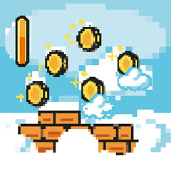 Obraz premium pixel arcade screen for game