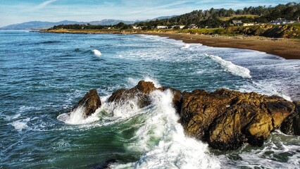 California coast Cambria California - 487655369