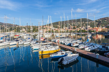 The small port of Lerici in Liguria, Italy - 487657386