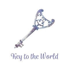 "Key to the World" vintage card
