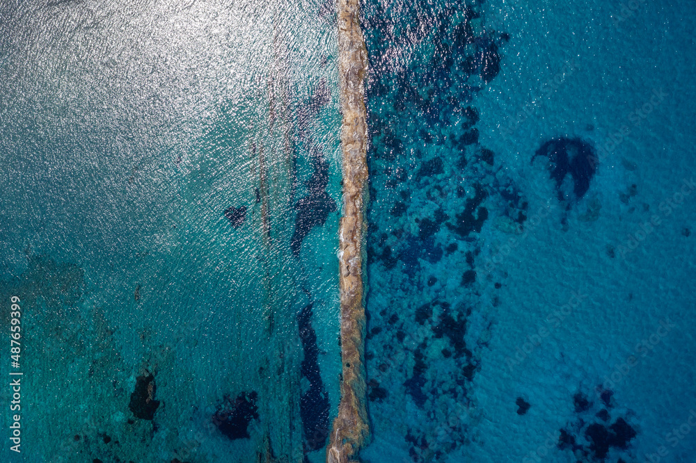 Canvas Prints Ionian Sea shore in Meliteieis region on the Ionian Sea shore of Cordu Island, Greece