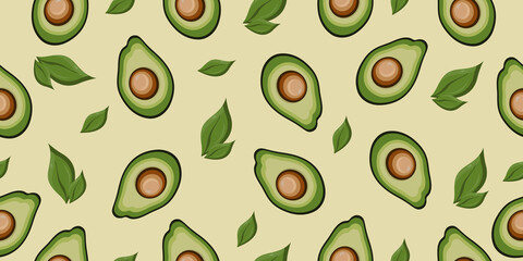 Avocado healthy vegetarian organic food pattern