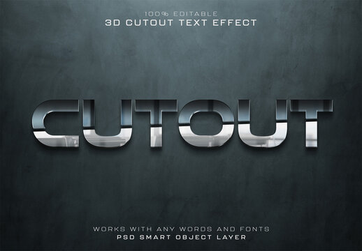 Sliced 3D Text Effect Mockup