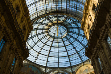Galleria Vittorio Emanuele II crystal dome, Milano, Italy
