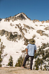 hiker in the mountains