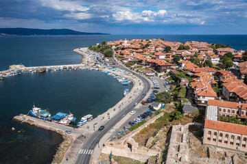 Nesebar historic city on a Black Sea shore in Bulgaria
