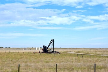 a decommissioned oil pump in southern Alberta