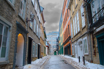 View on a part  of the pretty old town of Quebec, a UNESCO heritage site
