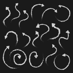 Arrows chalk hand drawn vector illustration for your company or brand